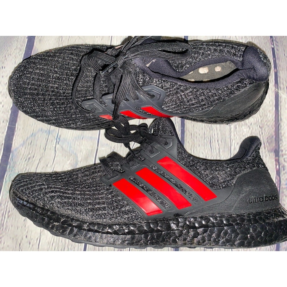 adidas Ren Zhe x UltraBoost 4.0 Men's Size 8- Black/Red * custom sole black*